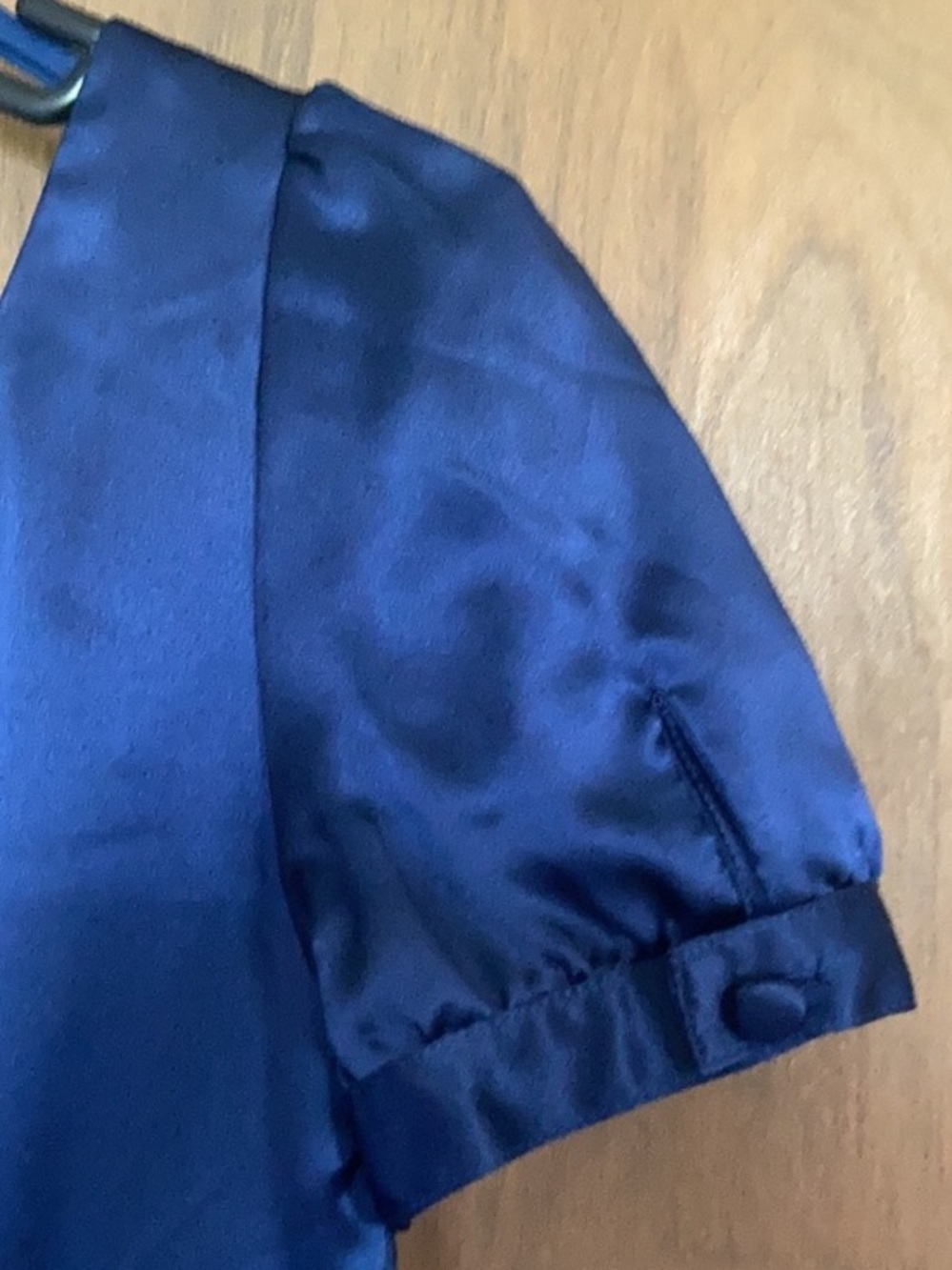 Melissa Sweet silk navy blue dress size 4 - Picture 16 of 17